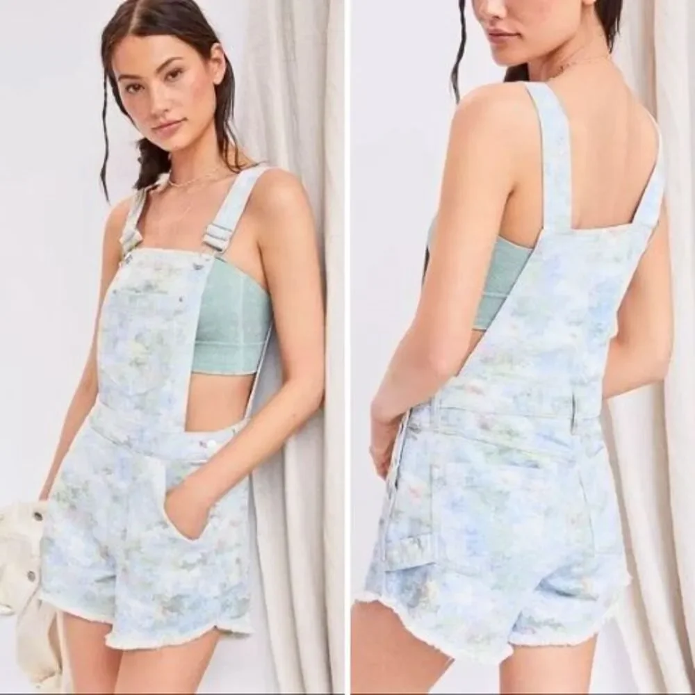 NWT Anthropologie Pilcro Cut-Off Short Overalls | 30 - Picture 1 of 6